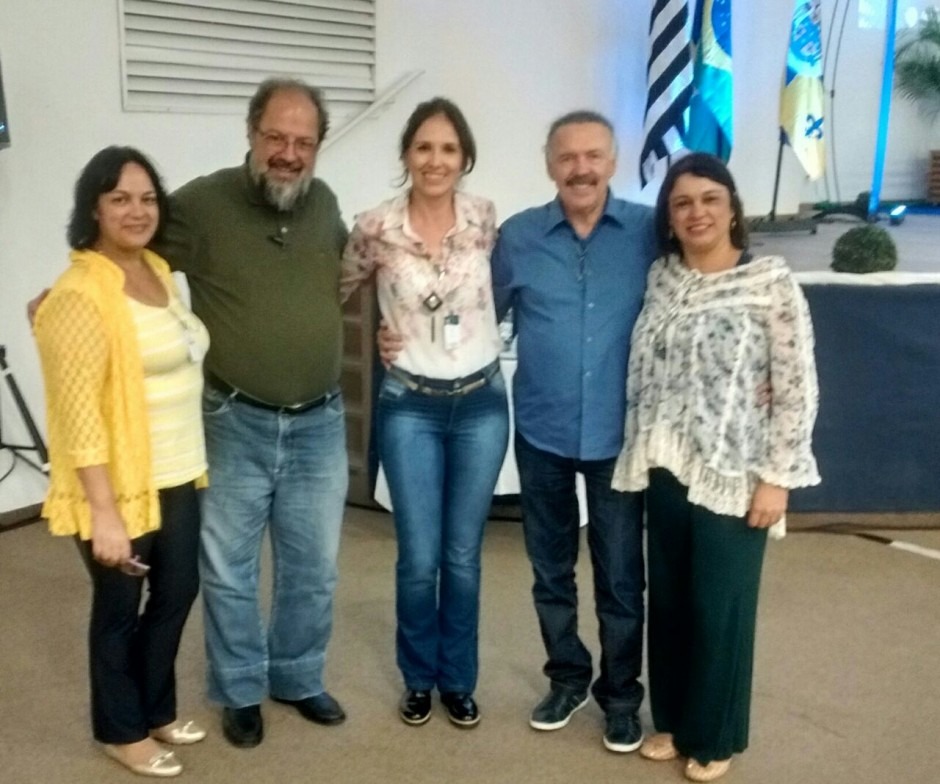 Supervisoras Sandra Zambianco,  Prof Celso Vasconcellos, Ana Gil, Prof Cláudio Castro e Rosa Galdino