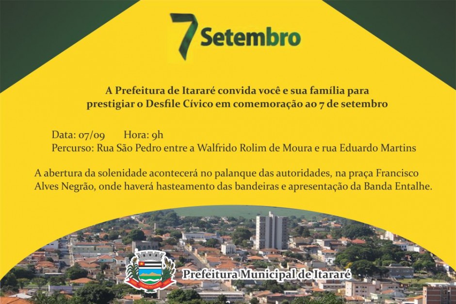 Convite: 7 de setembro