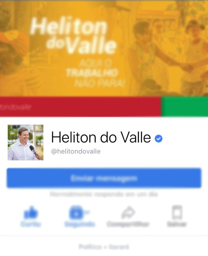 Instagram e Facebook reconhecem trabalho desenvolvido pelo prefeito de Itararé (SP), Heliton do Valle, e concedem selo de autenticidade