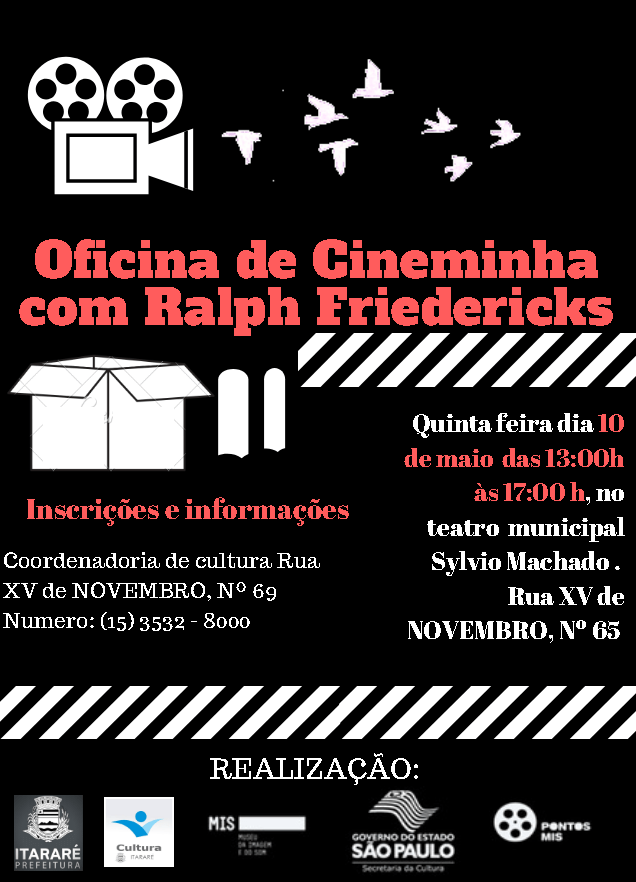 Oficina de ‘Cineminha’ está com inscrições abertas em Itararé (SP)