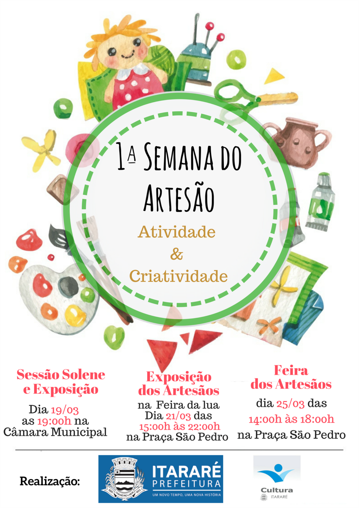 Cultura de Itararé (SP) realiza primeira ‘Semana do Artesão’
