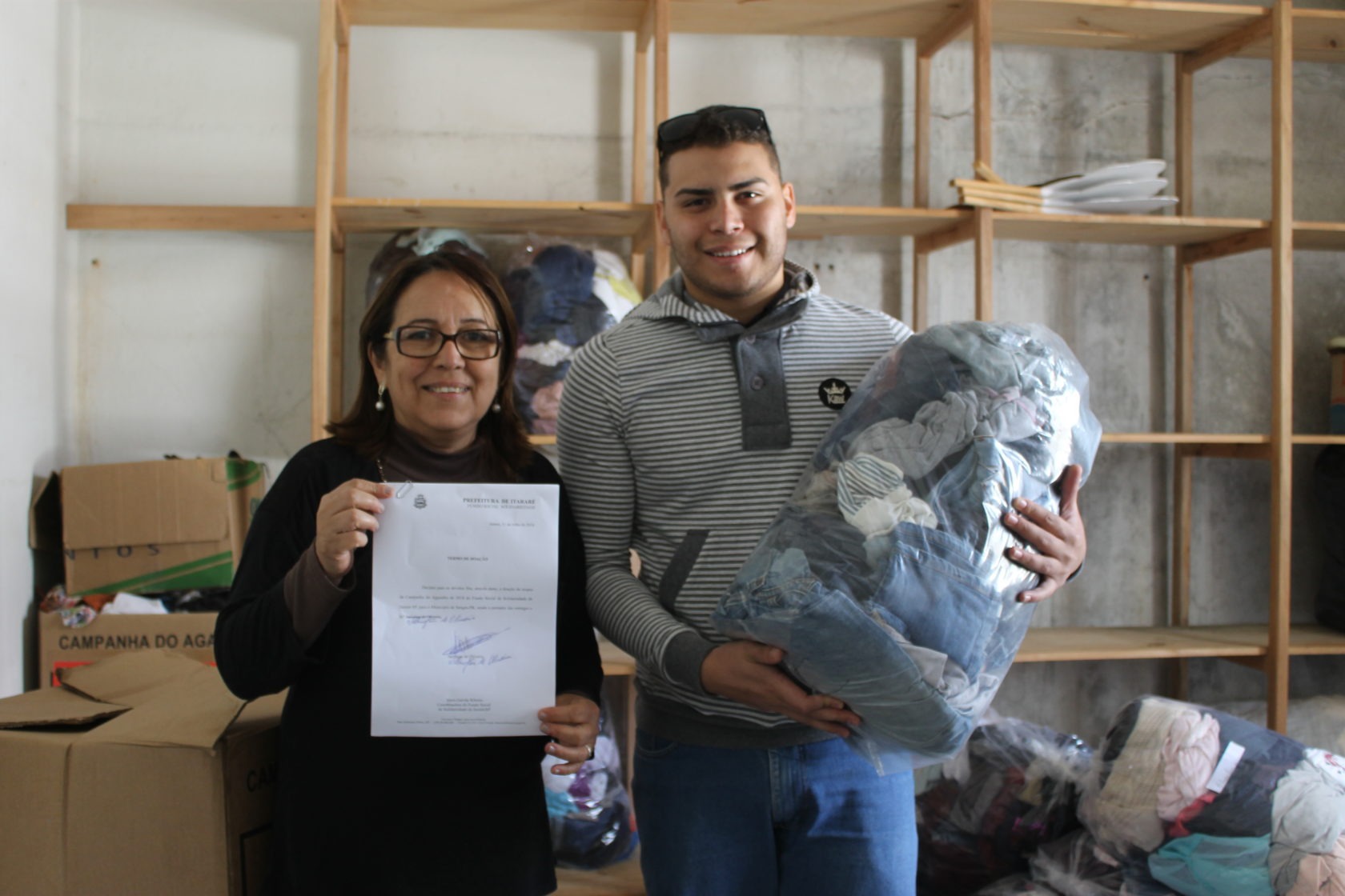 Prefeitura de Itararé (SP) doa mais de mil peças de roupas à população acometida por tragédia em Sengés (PR)