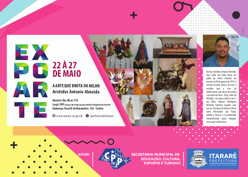 Terceira edição da ExpoArte de Itararé começa segunda-feira (22)