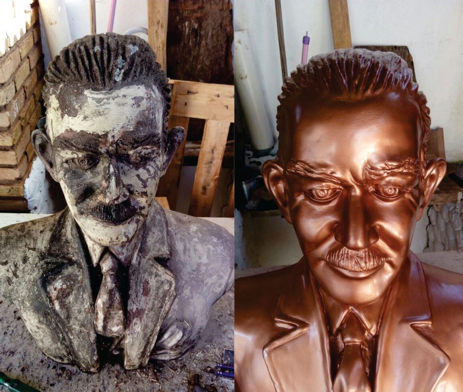 Busto de Francisco Alves Negrão é restaurado