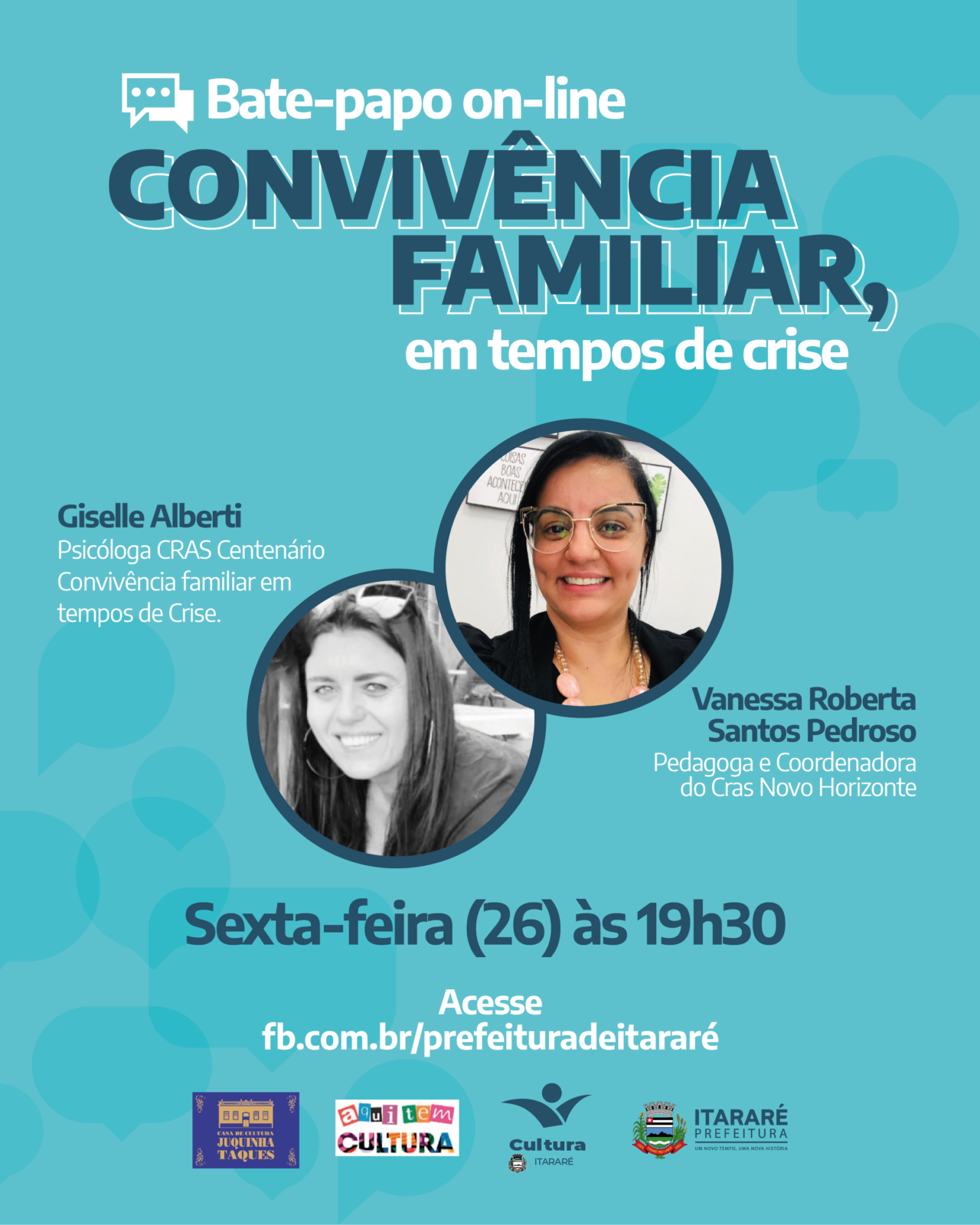 Prefeitura de Itararé (SP) realiza bate-papo on-line sobre ‘Convivência familiar em tempos de crise’