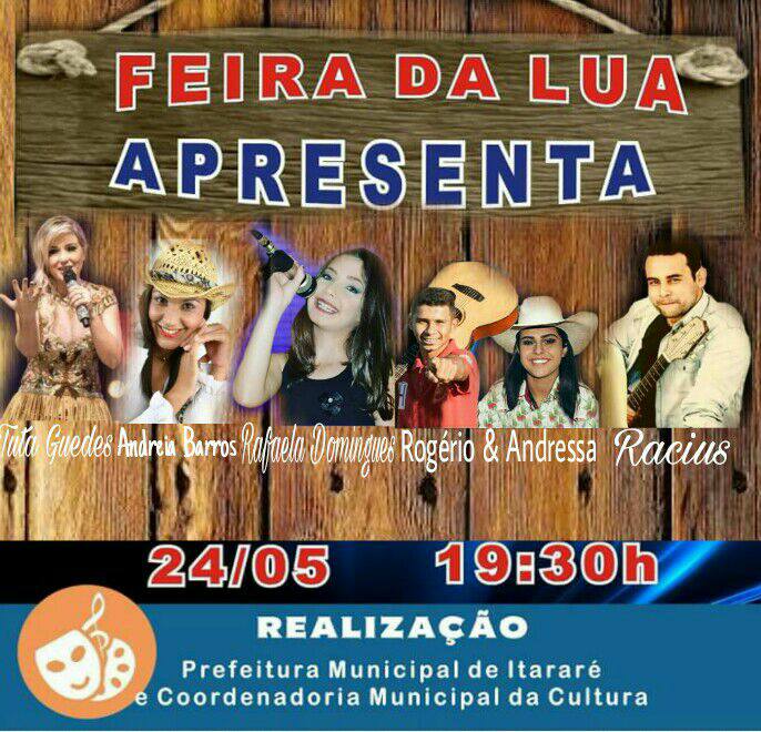 Feira da Lua em Itararé (SP) terá show sertanejo nesta quarta-feira (24)