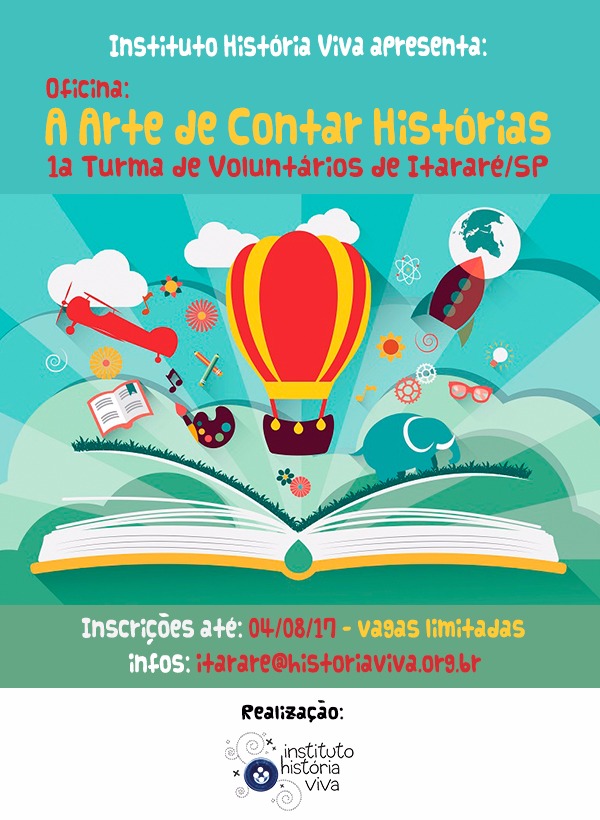 Abertas as inscrições para oficina A Arte de Contar Histórias em Itararé