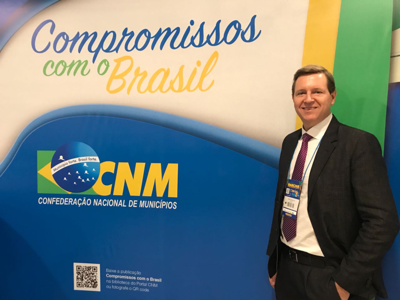 Em Brasília (DF), prefeito de Itararé (SP), Heliton do Valle, participa do lançamento oficial do app Siconv Convenente