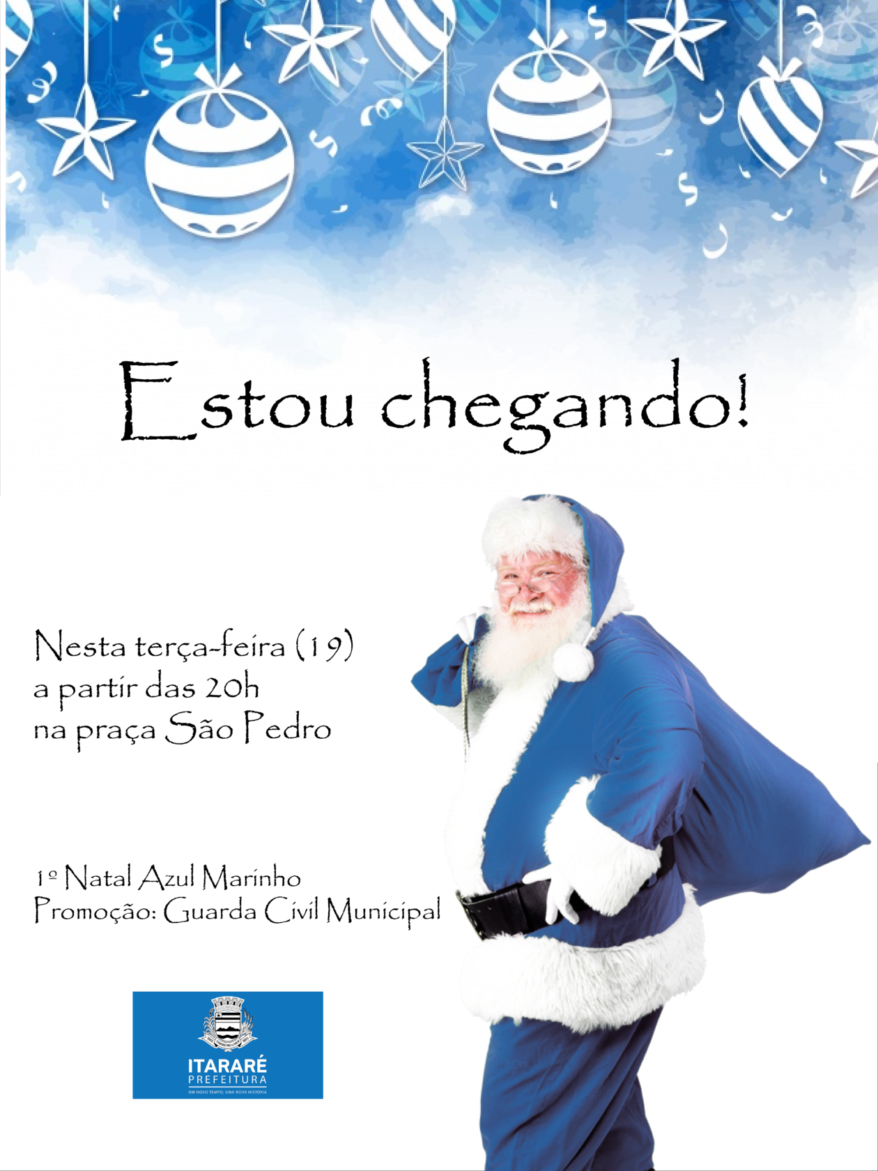 Papai Noel azul chega nesta terça-feira (19) em Itararé (SP) – Prefeitura de Itararé Papai Noel azul chega nesta terça-feira (19) em Itararé (SP) – Prefeitura de Itararé