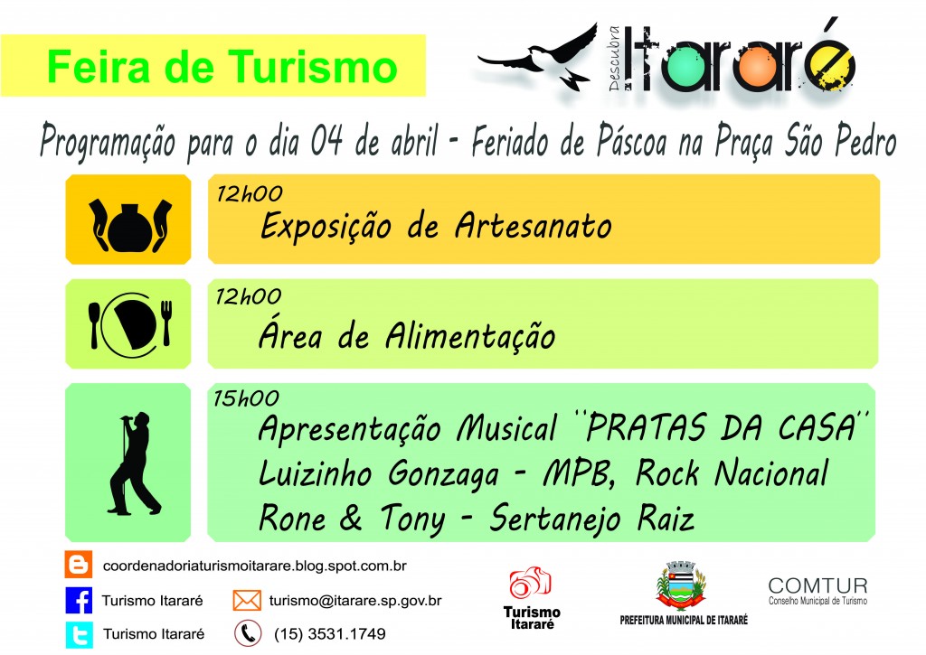 Prefeitura promove Feira de Turismo no feriado de Páscoa