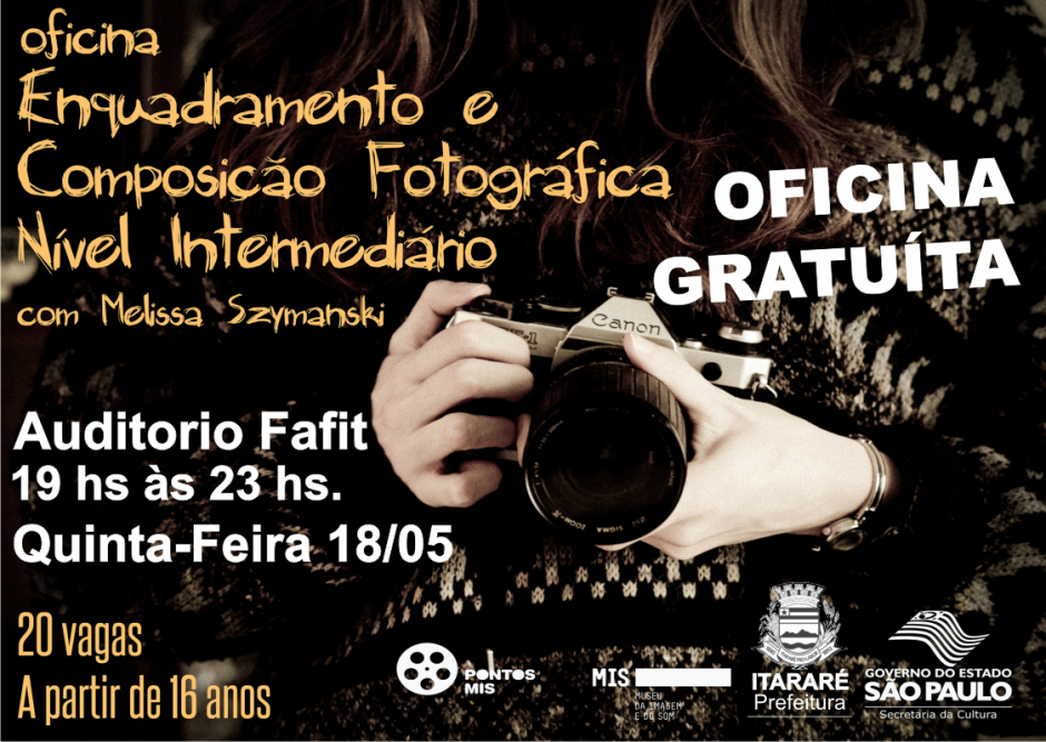 Abertas as inscrições para oficina de enquadramento e composição fotográfica em Itararé