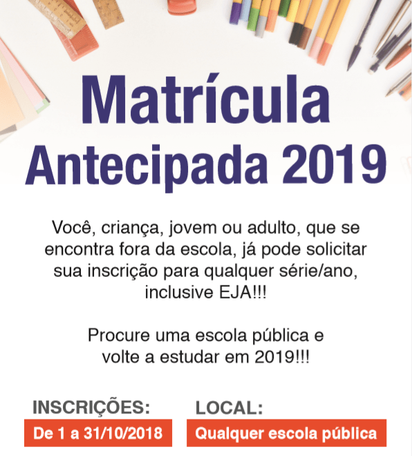 Matrículas de novos alunos terminam nesta quarta-feira (31) em Itararé (SP)