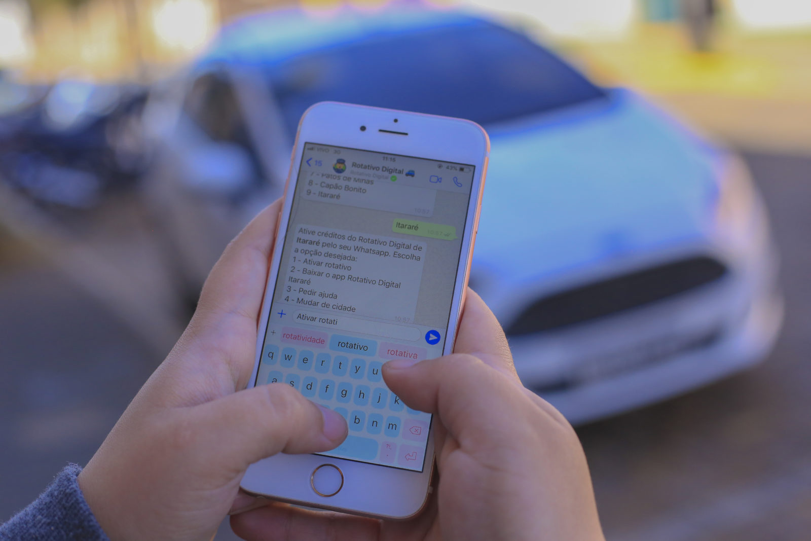 Em Itararé (SP), ativação de créditos para a Zona Azul pode ser feita pelo WhatsApp