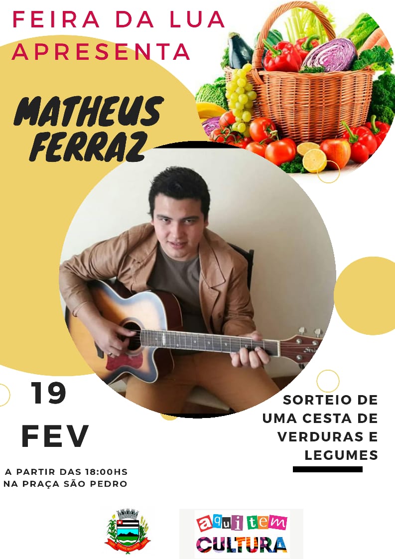 Feira da Lua em Itararé (SP) apresenta Matheus Ferraz nesta quarta-feira (19)