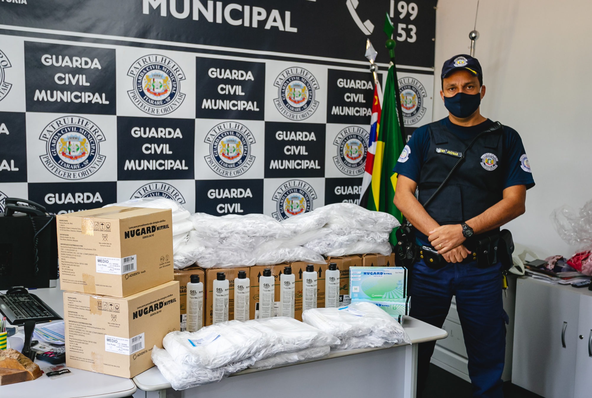 Coronavírus: GCM de Itararé (SP) recebe novos equipamentos de segurança