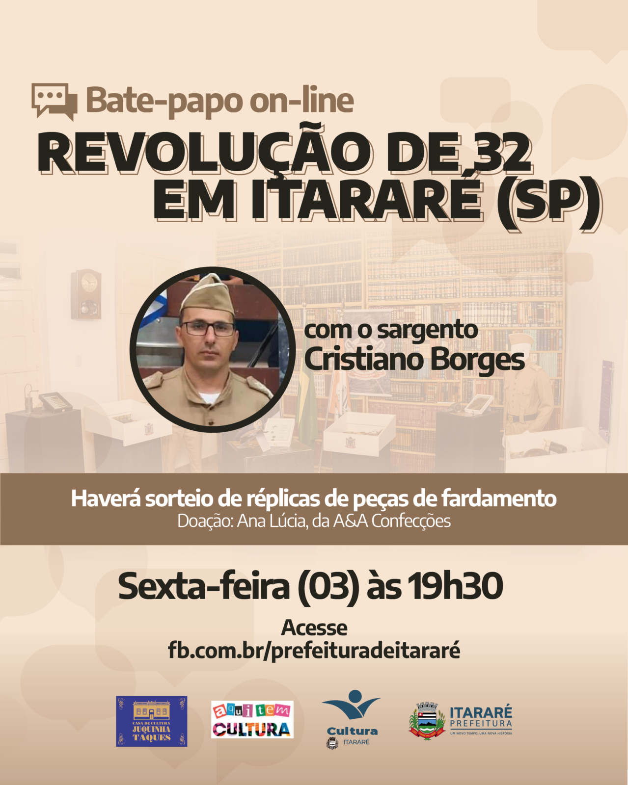 Prefeitura de Itararé (SP) realiza bate-papo on-line sobre a Revolução de 32 no município