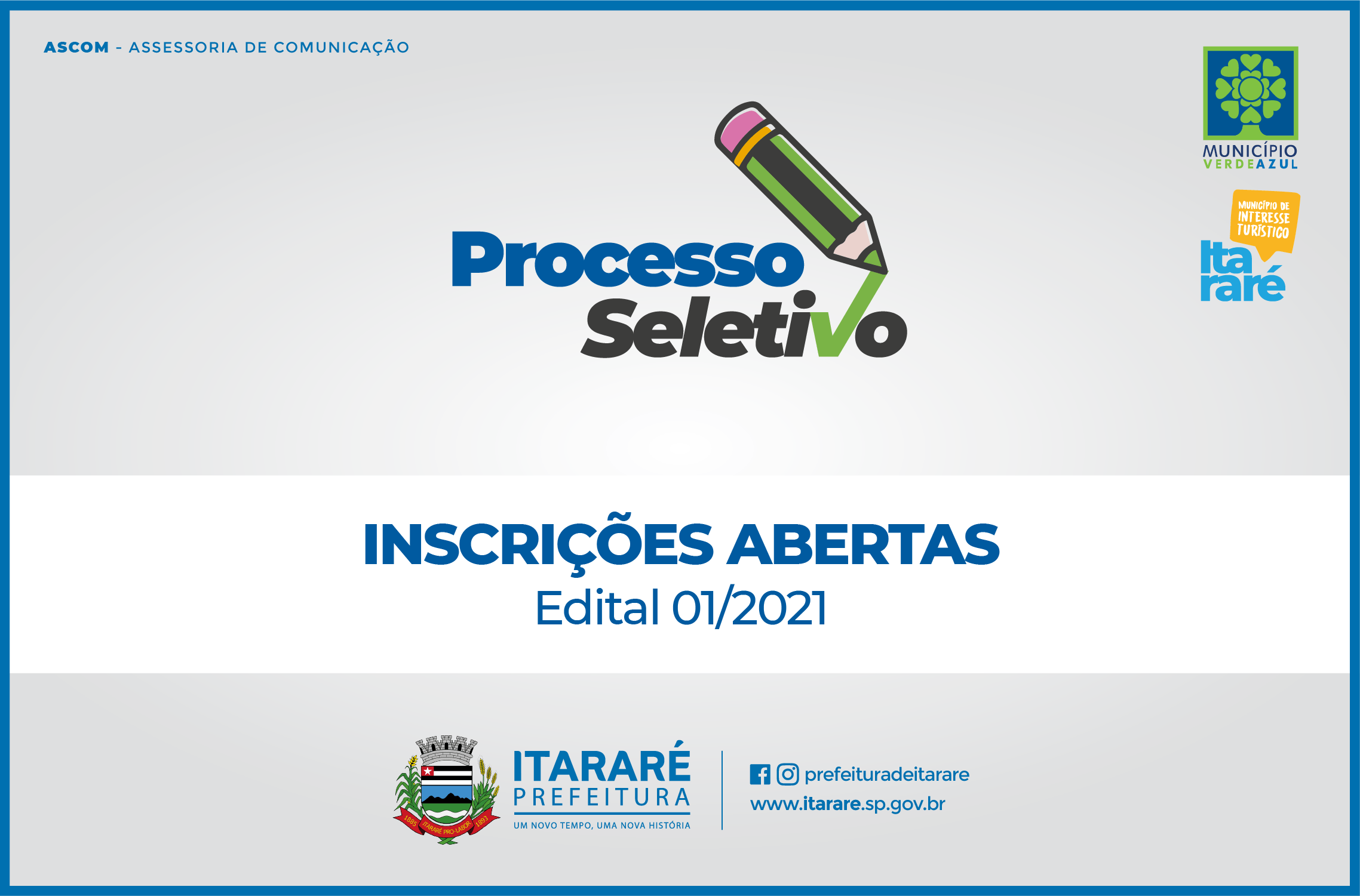 Prefeitura de Itararé (SP) divulga edital de Processo Seletivo para área da Saúde