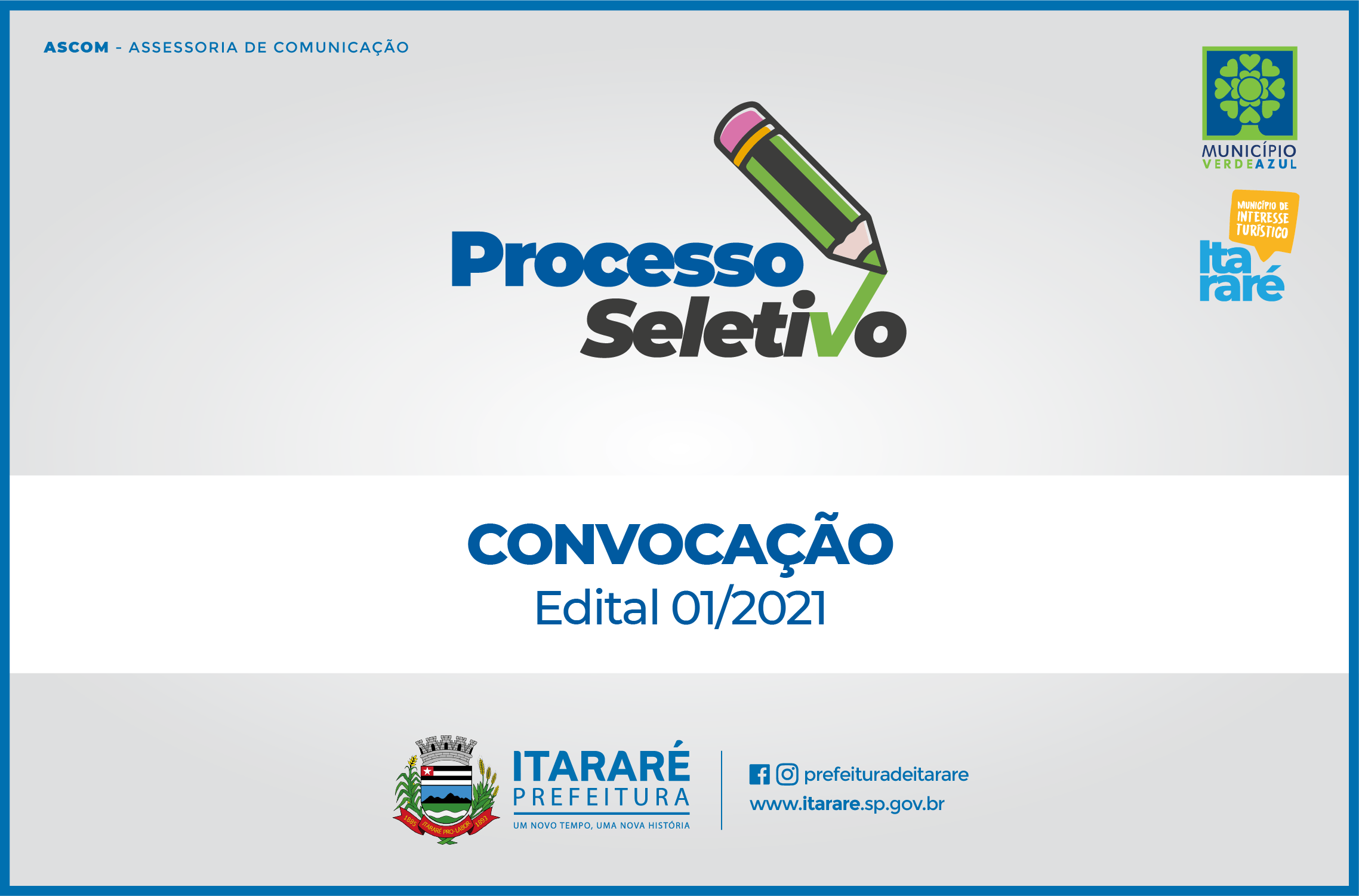 Prefeitura de Itararé (SP) divulga edital de convocação a estagiários